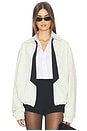 view 2 of 6 Kennedy Hotfix Tie Track Jacket in Ivory & Black