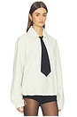 view 3 of 6 Kennedy Hotfix Tie Track Jacket in Ivory & Black
