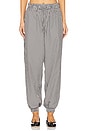 view 1 of 6 Kennedy Ruffle Gingham Track Pant in Black Gingham