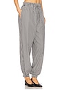 view 2 of 6 Kennedy Ruffle Gingham Track Pant in Black Gingham
