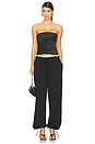 view 5 of 6 Kennedy Lace Trim Track Pant in Black