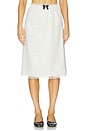 view 1 of 6 Celerie Lace Trim Slip Skirt in Ivory Polkadot