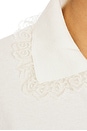 view 5 of 5 Cletus Lace Trim Polo in Off White