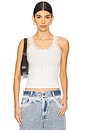 view 1 of 4 Flo Lace Trim Tank Top in White