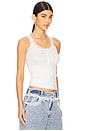 view 2 of 4 Flo Lace Trim Tank Top in White