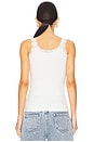view 3 of 4 Flo Lace Trim Tank Top in White