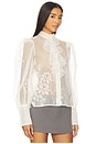 view 2 of 4 Harry Ruffle Placket Blouse in Ivory