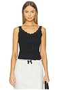 view 1 of 4 Flo Lace Trim Tank Top in Black