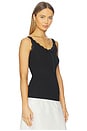 view 2 of 4 Flo Lace Trim Tank Top in Black