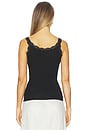view 3 of 4 Flo Lace Trim Tank Top in Black
