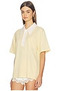 view 2 of 5 Frank Oversized Collar Polo in Yellow & Ivory