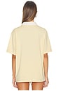 view 3 of 5 Frank Oversized Collar Polo in Yellow & Ivory