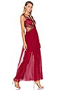 view 2 of 3 Hot Damn Gown in Bordeaux & Nude