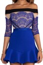 view 5 of 6 Kloss Up Dress in Nude & Black & Cobalt Blue