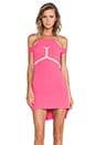 view 1 of 5 Kix Mini Dress on Hot Pink & Nude in Hot Pink & Nude