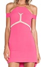 view 5 of 5 Kix Mini Dress on Hot Pink & Nude in Hot Pink & Nude