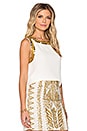 view 2 of 4 Nush Top in Cream & Gold