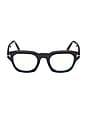 view 1 of 3 Blue Block Optical Square Acetate Glasses in Black