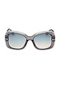 view 1 of 3 LUNETTES DE SOLEIL SANDRA in Grey & Green