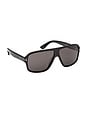 view 2 of 3 William Sunglasses in Black & Grey