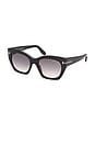view 2 of 3 Joni Sunglasses in Shiny Black & Gradient Smoke