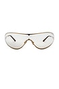 view 1 of 3 GAFAS DE SOL BRADY in Shiny Pale Gold & Smoke Mirror
