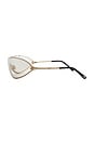 view 3 of 3 GAFAS DE SOL BRADY in Shiny Pale Gold & Smoke Mirror
