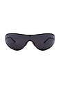 view 1 of 3 Brady Sunglasses in Shiny Black & Smoke