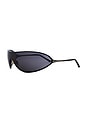 view 2 of 3 Brady Sunglasses in Shiny Black & Smoke