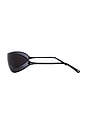 view 3 of 3 Brady Sunglasses in Shiny Black & Smoke