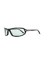 view 2 of 3 Addison Sunglasses in Shiny Black & Green