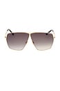 view 1 of 3 Stella Sunglasses in Shiny Yellow Gold & Shiny Black
