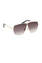 view 2 of 3 Stella Sunglasses in Shiny Yellow Gold & Shiny Black