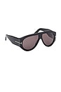 view 2 of 3 Bronson Sunglasses in Shiny Black & Smoke