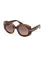 view 2 of 3 GAFAS DE SOL CLAUDETTE in Brown & Red
