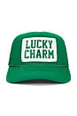 view 1 of 3 Lucky Charm Trucker Hat in Green