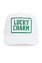 view 1 of 3 Lucky Charm Trucker Hat in White