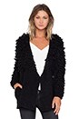 view 1 of 4 GILET À FRANGES in Black