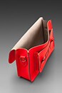 view 4 of 5 Embossed Stamp Satchel in Fluoro Red