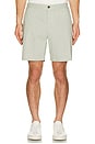 view 3 of 3 Stretch Linen Curtis Short in Light Greenstone