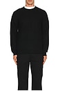 view 3 of 3 Honey Comb Crewneck Sweater in Black