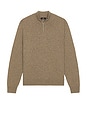 view 1 of 4 Hilles Cashmere Quarter Zip Sweater in Dark Feather Melange