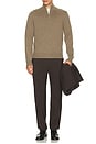 view 4 of 4 Hilles Cashmere Quarter Zip Sweater in Dark Feather Melange
