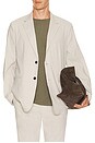 view 1 of 4 Standard Blazer in Good Linen in Silver Cloud