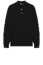 view 1 of 2 Goris Long Sleeve Polo in Black