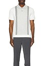 view 3 of 3 Intarsia Sweater Polo in White Multi