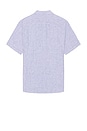 view 2 of 4 Irving Short Sleeve Shirt in White & Ocean