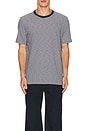 view 4 of 4 Essential Short Sleeve Tee in Baltic & White