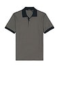 view 1 of 3 Geo Jacquard Polo in Baltic & Earl Grey