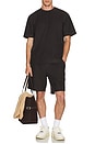 view 4 of 4 Relaxed Soft Terry Tee in Warm Carbon